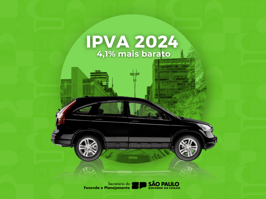 IPVA 2024 será, em média, 4,1 mais barato para proprietários paulistas